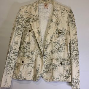 Women’s denim jacket Faded Glory size 16 floral jean